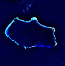 Vista aérea del Atolón Bikini